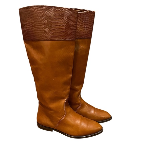 Enzo Angiolini Boots Women’s Sz 5.5 Tall Knee High Flats Pull On Brown - Picture 5 of 7